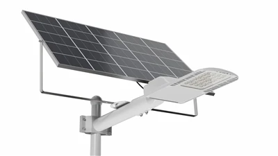 Luces solares brillantes iluminan las carreteras del pueblo